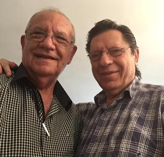 יולי 2016, ד"ר הורנר (מימין) והחובש עמיאל נפגשים אחרי 48 שנים